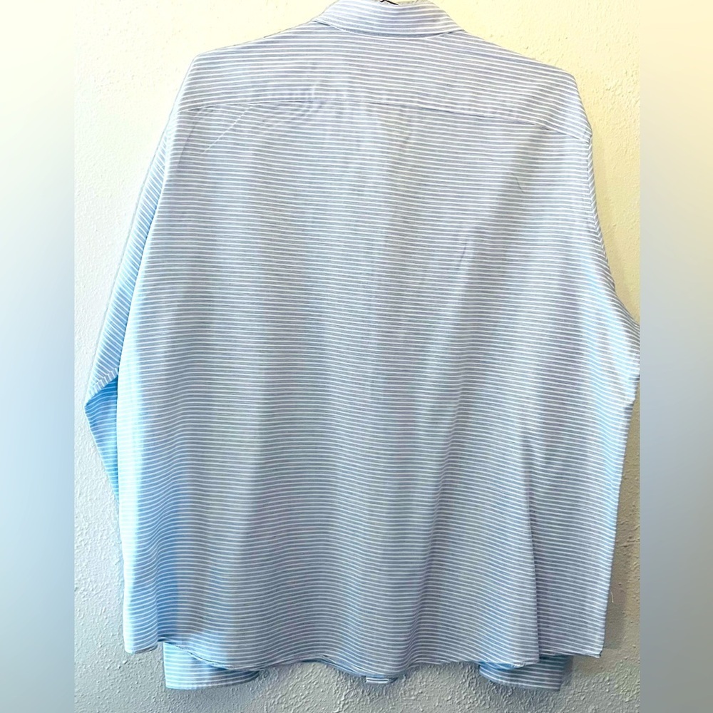 Vineyard Vines Men Slim Fit Cooper Shirt XL Blue Pinstripe Cotton Linen Career - Picture 6 of 6